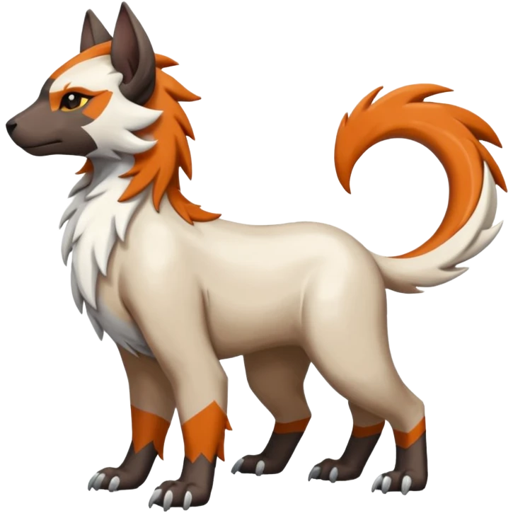 Shiny Brown Orange Bronze Black Grey White Beige Linoone-Absol-Trico-Hybrid (Full body) emoji