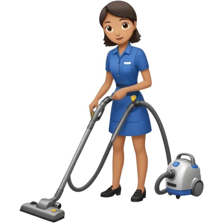 housekeeper vacuum the floor emoji