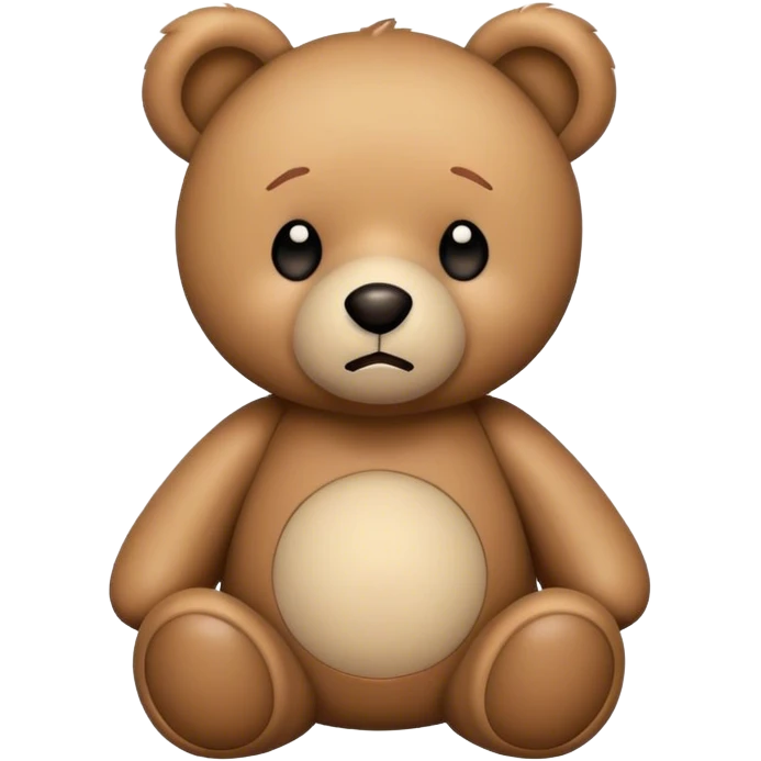 Teddy bear sad emoji