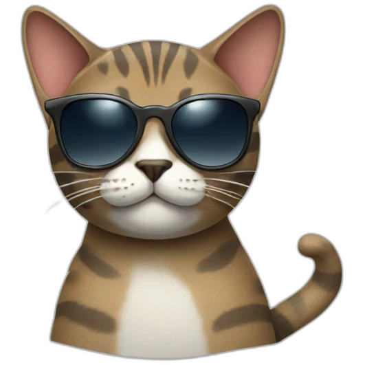 Cat with sunglasses emoji