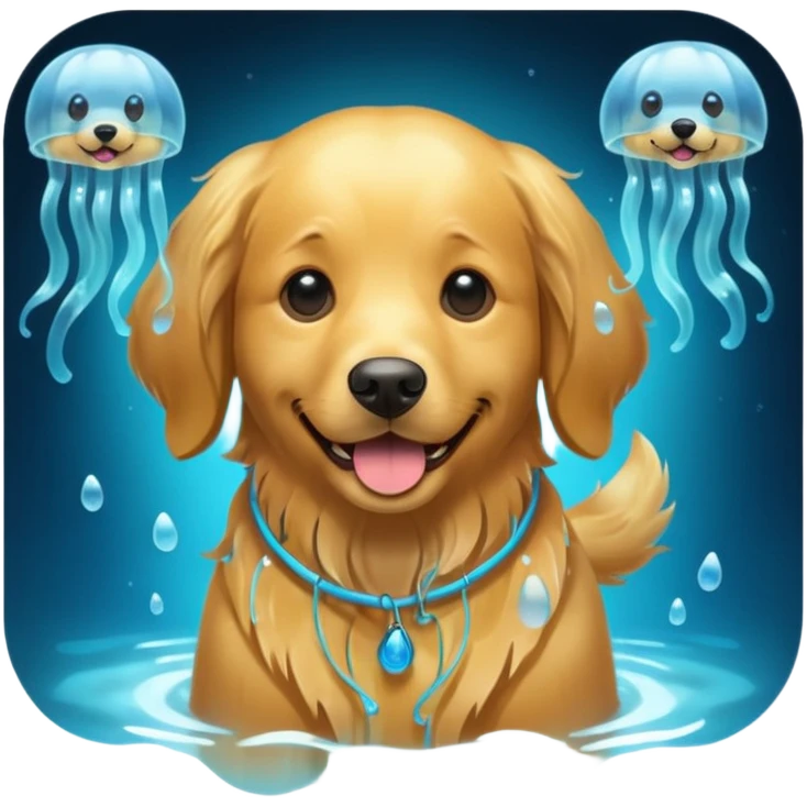 Jellyfish with dog emoji