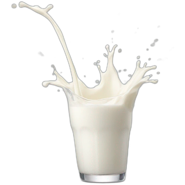 white milk splash emoji