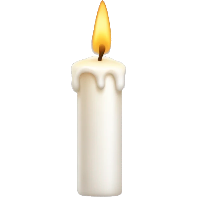 White candle christmas emoji