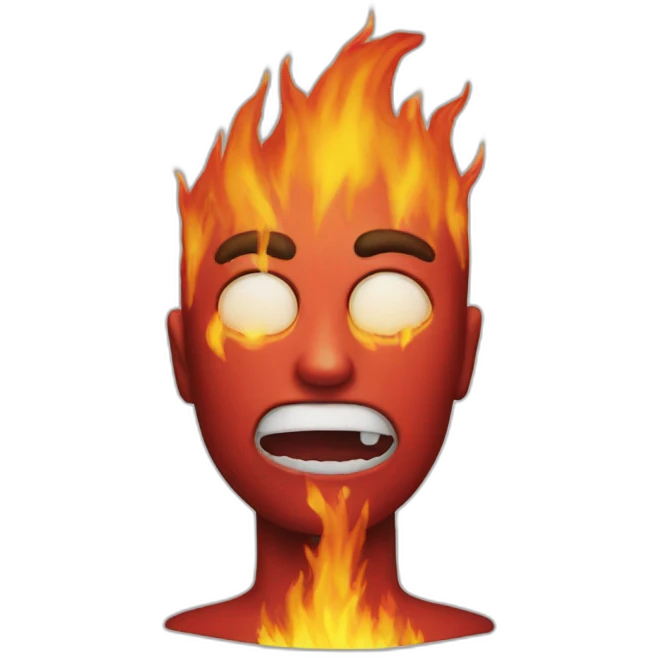 burn head emoji