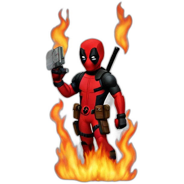 deadpool fire emoji