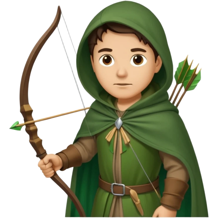 The classic hunter image with bow and arrow emoji