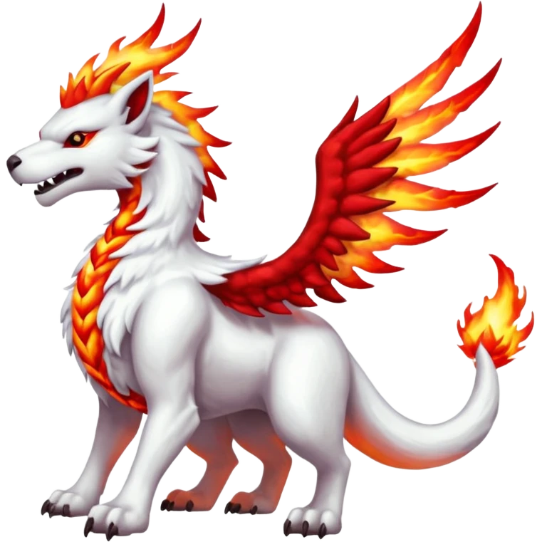 Metallic Fiery Aerial Wickerbeast-Reshiram-canine emoji