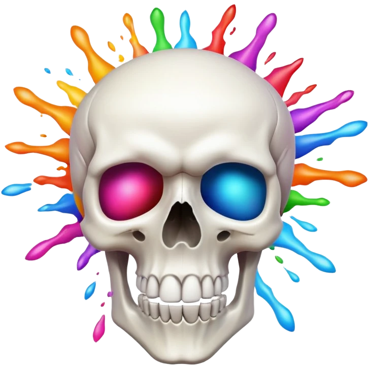 Skull emoji+ exploding head emoji emoji