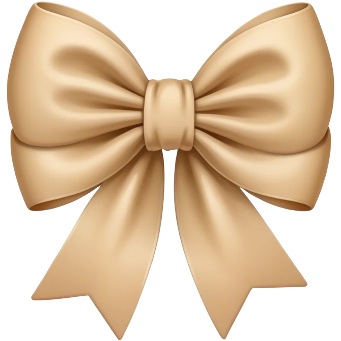 Moño beige emoji