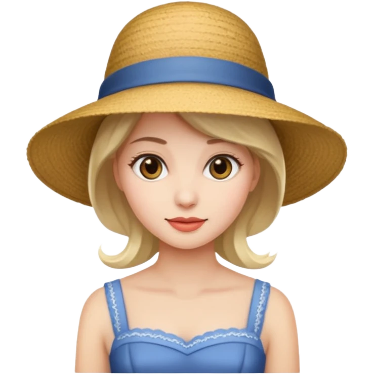 woman wit hat and dress emoji