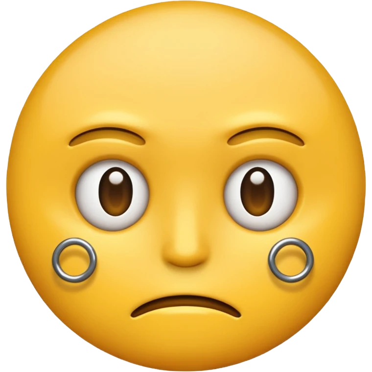 generic yellow emoji face, focused and locked in expression emoji