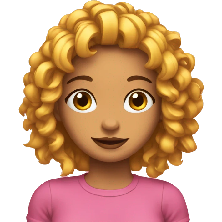 Chica con rulos emoji