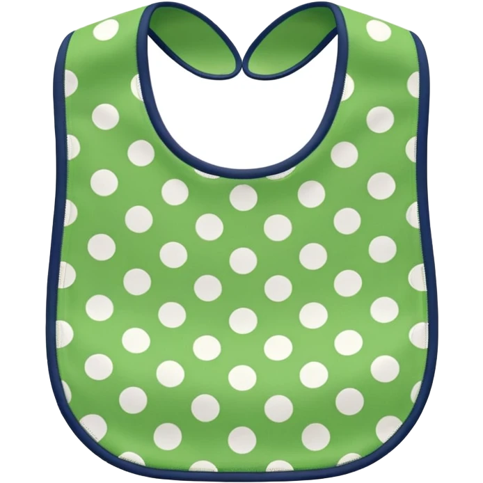 Green bib dot pattern emoji
