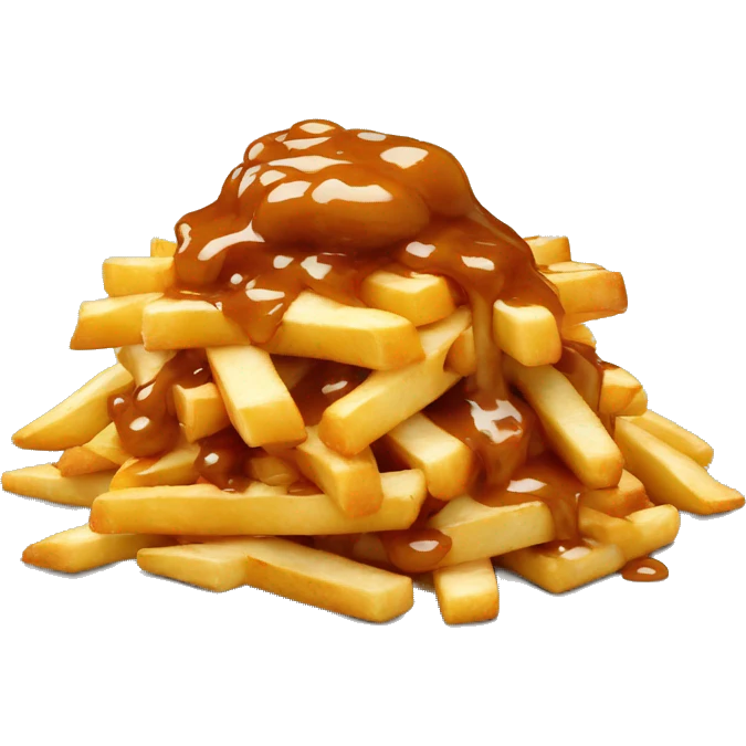 Poutine qui mange une poutine emoji