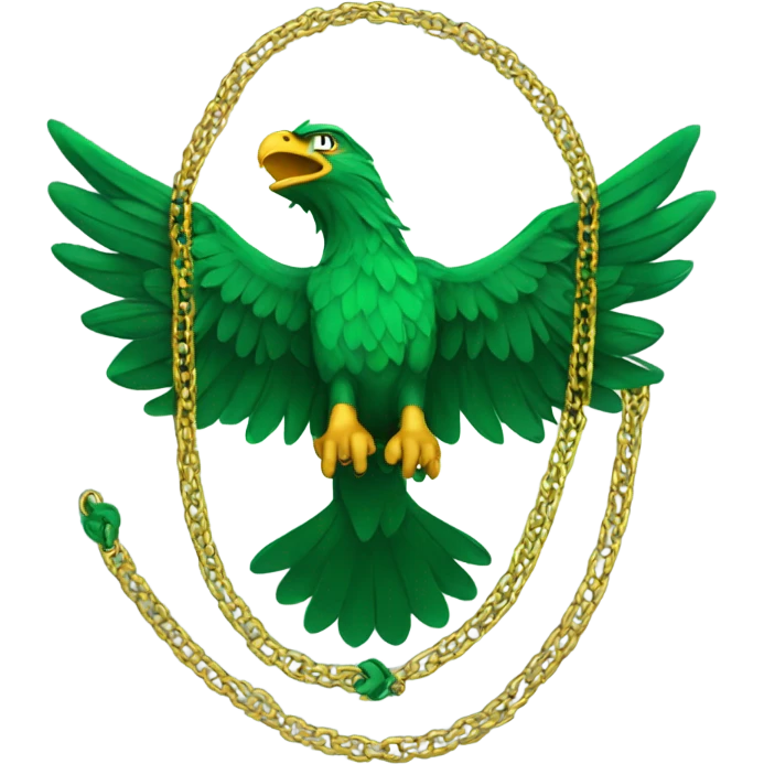 Green eagles with gold chain emoji