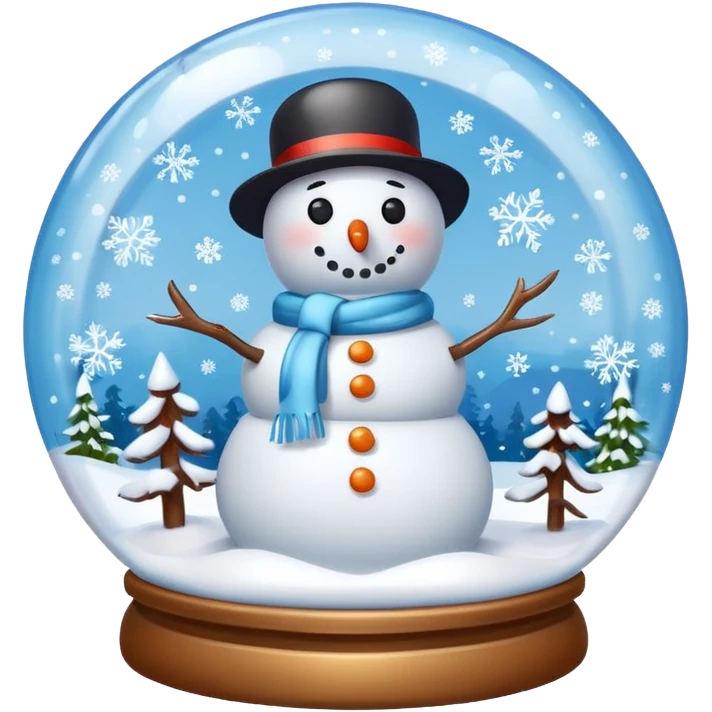 Snowman globe emoji