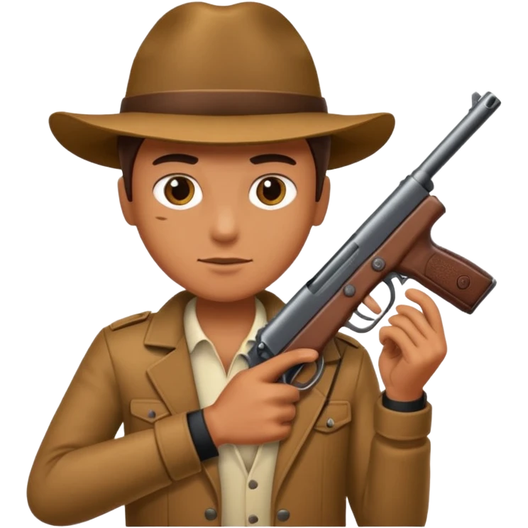 Person holding a gun emoji