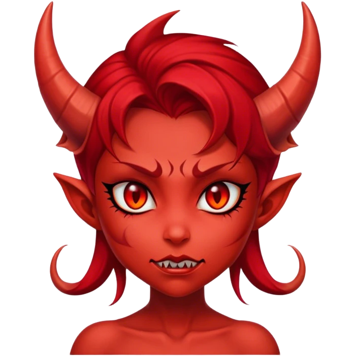 Red demon girl emoji