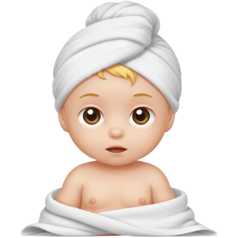 Baby in towel emoji