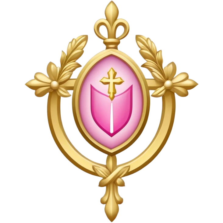 ave maria's emblem with a touch of pink emoji