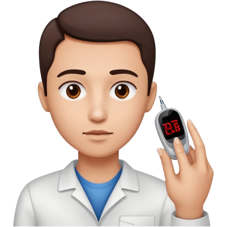 diabetes meter hand test finger blood emoji