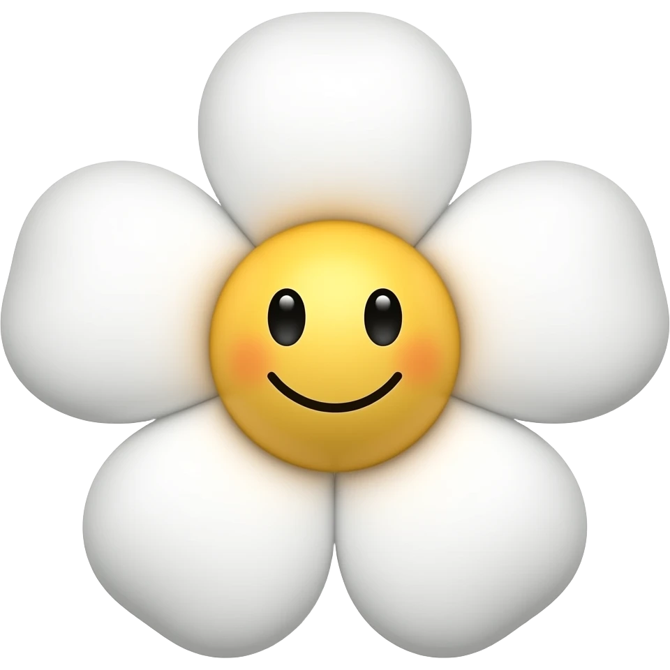Flower happy emoji