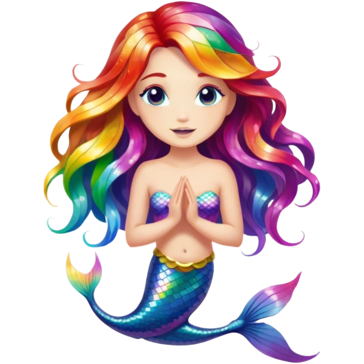 Rainbow mermaid  emoji