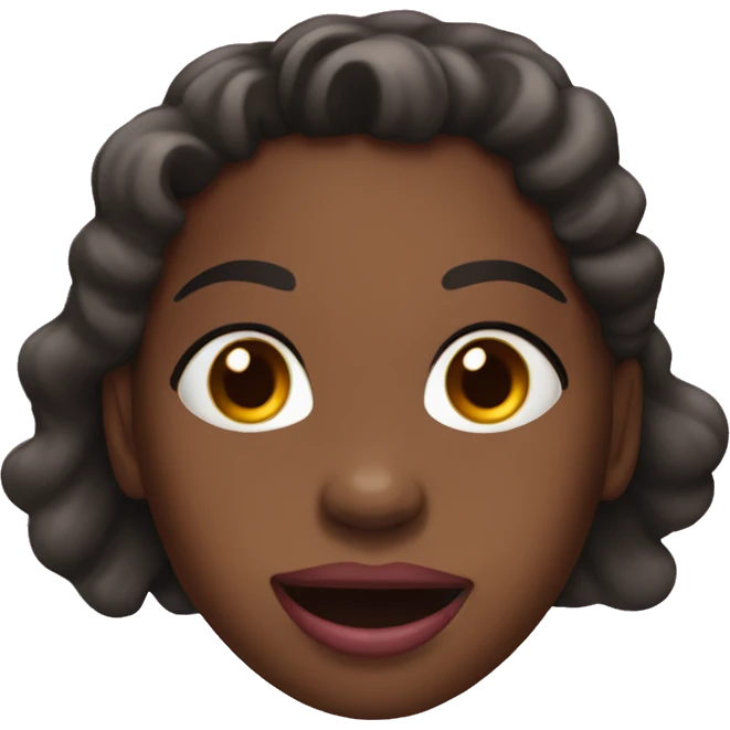 black girl with tongue out emoji