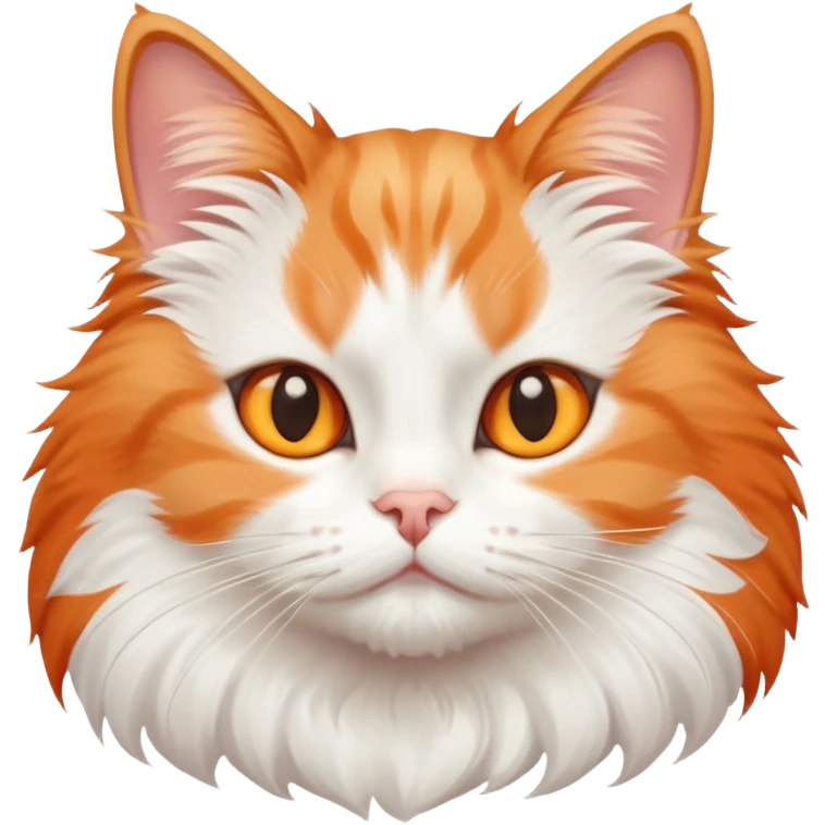 Orange and white cat emoji