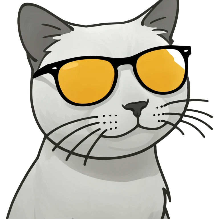 Cat with sunglasses emoji