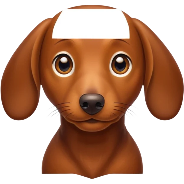 brown dachshund emoji
