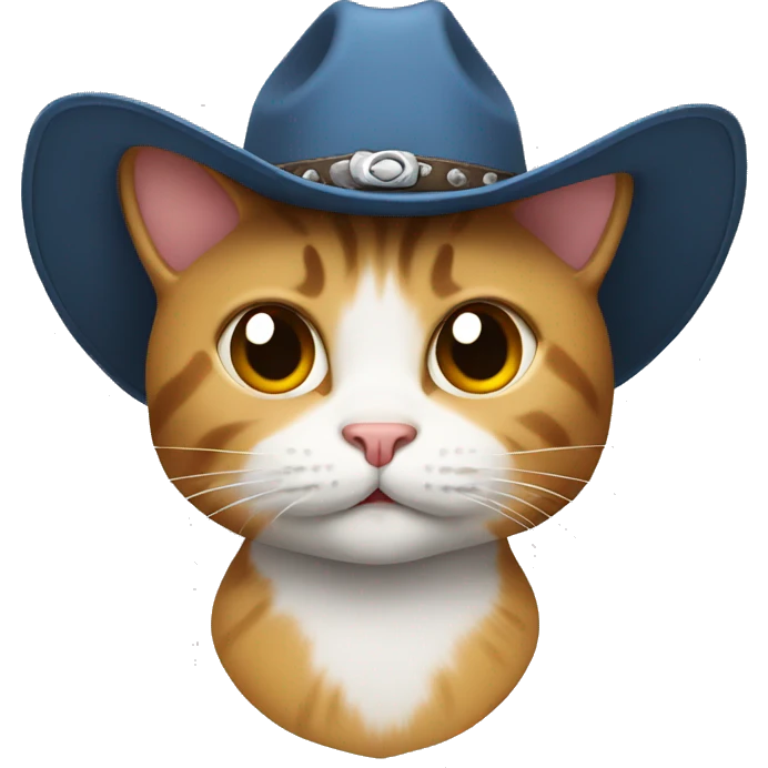 cat wearing cowboy hat emoji