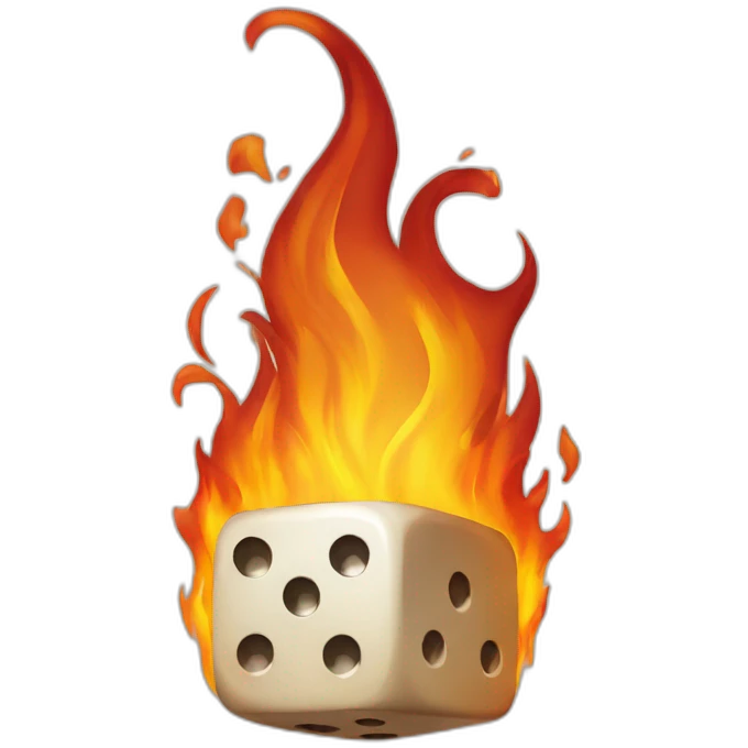 dice in flames emoji