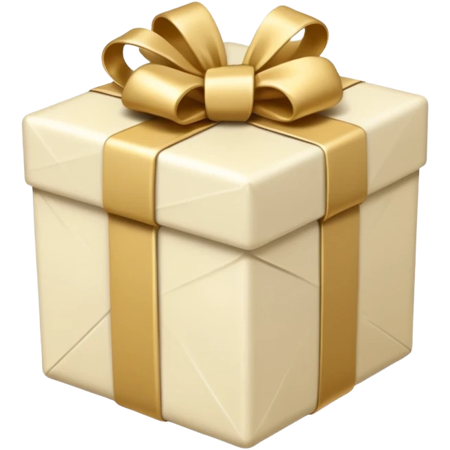 white and light cream present emoji