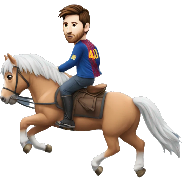 Messi sur un cheval emoji