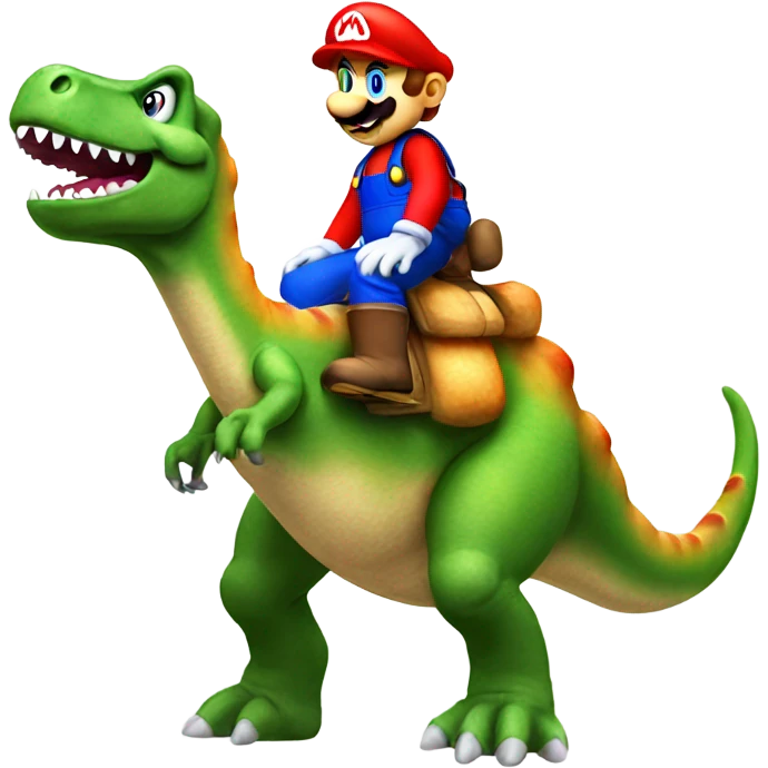 Mario on a dinosaur  emoji