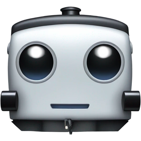 A electric locomotive (With little shiny black Kirby eyes) emoji