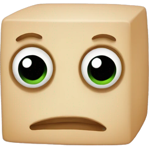 cube shaped pepe emoji