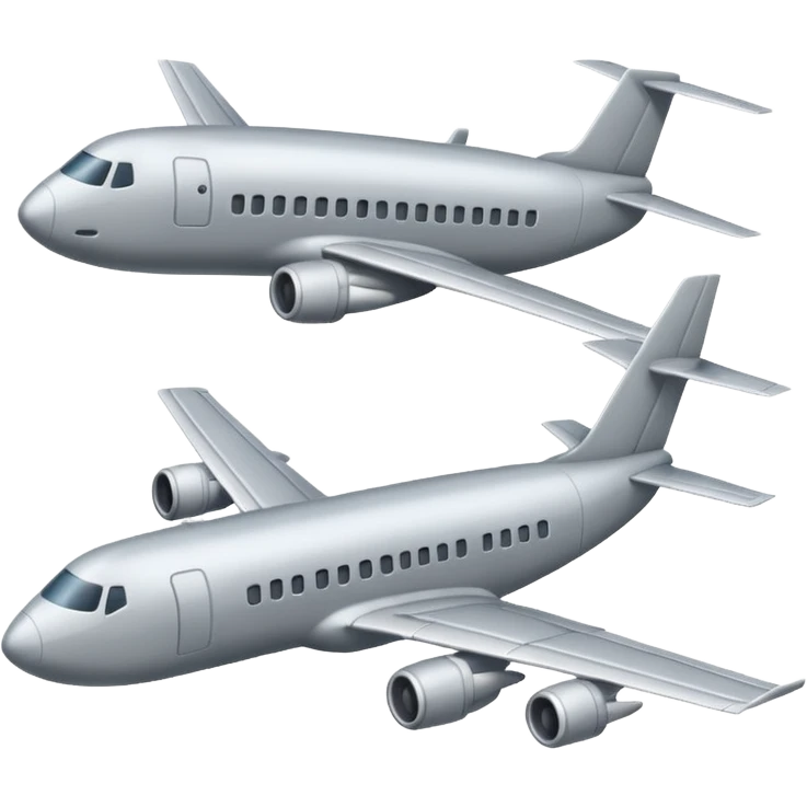 Two large grey rectangle with a plane flying in their direction emoji