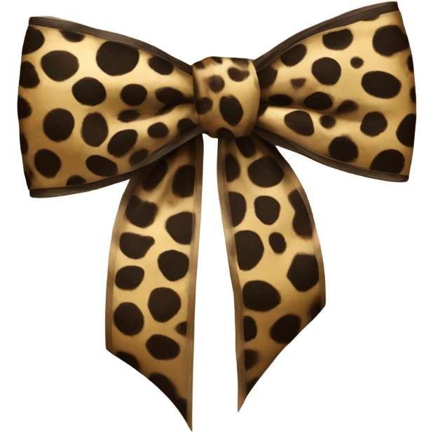 Cheetah  print bow￼ emoji