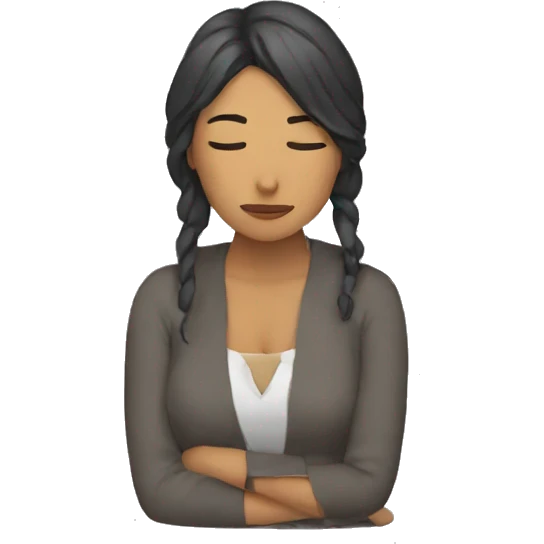 mujer pensado emoji