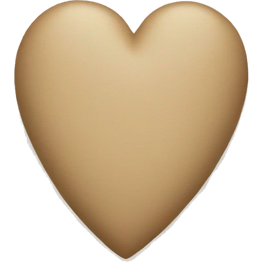 beige heart emoji