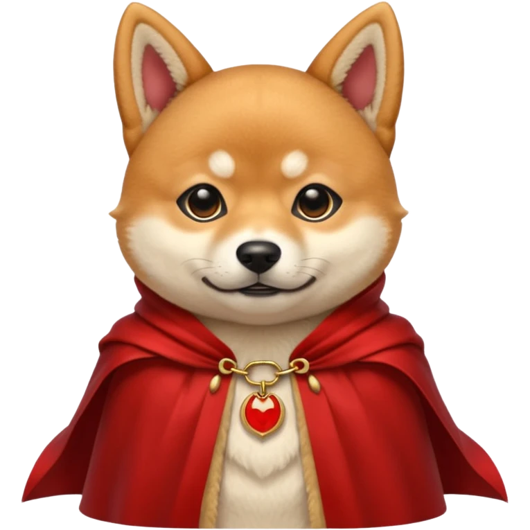 Shiba Dog in demon red collar cloak emoji