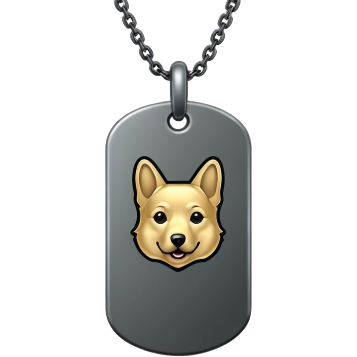 Military Dog tag emoji