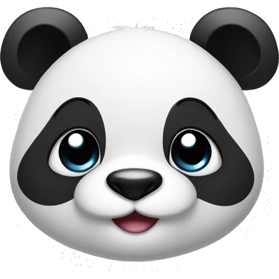 Cute panda with hearts for eyes  emoji
