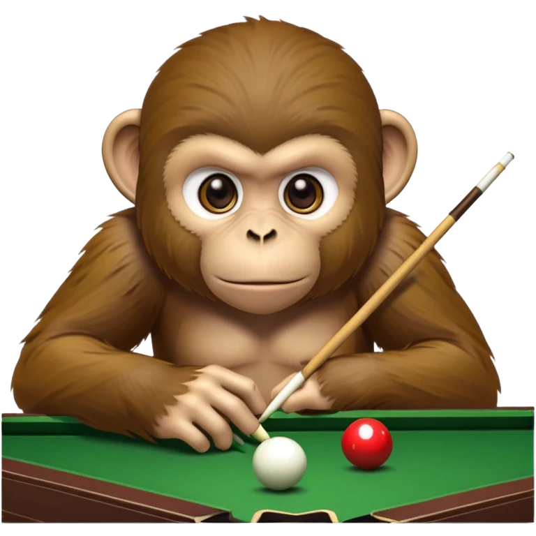 Monkey playing snooker emoji