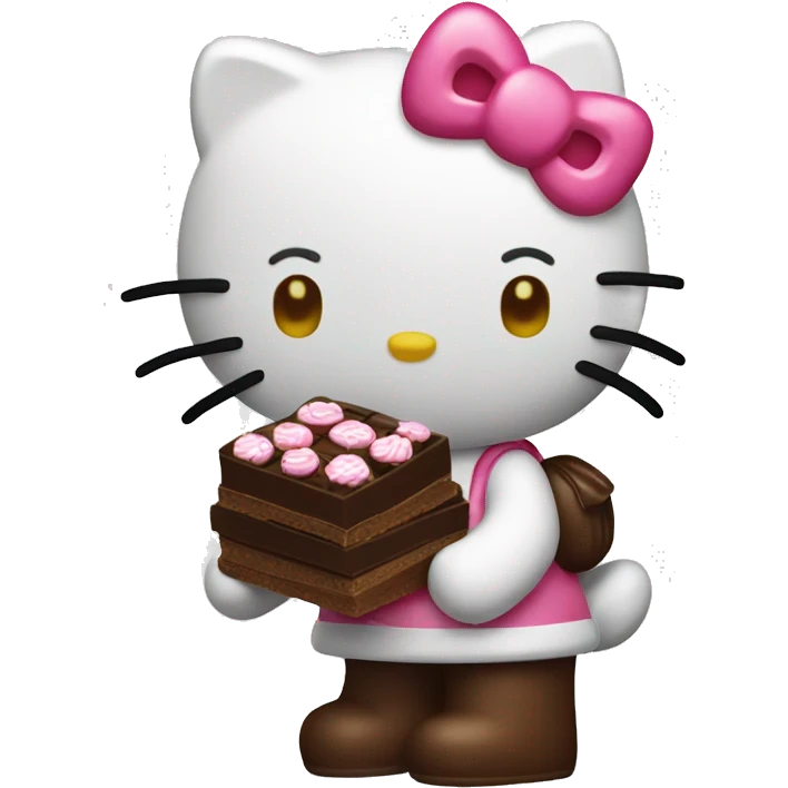 hello kitty with chocolate  emoji