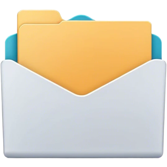 A minimalist open folder with tiny, suggesting a space ready to be filled. maintaining a clean and modern look. Flat UI illustration, digital art, empty state design, neutral background. emoji