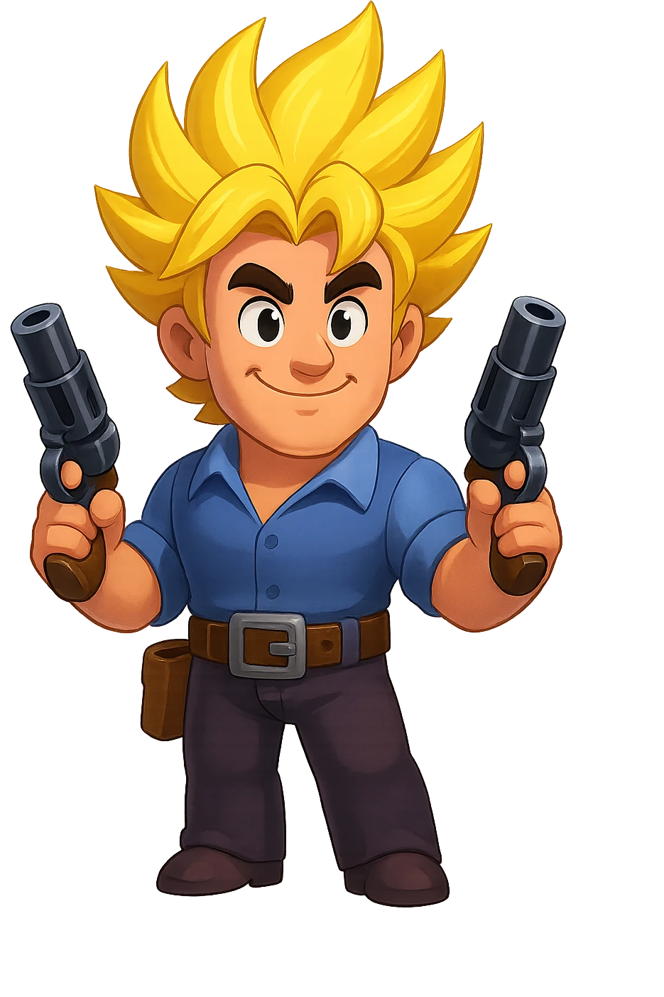 Keep everything exactly the same as the original. Give the character a proud expression. Maintain the original style and details. emoji