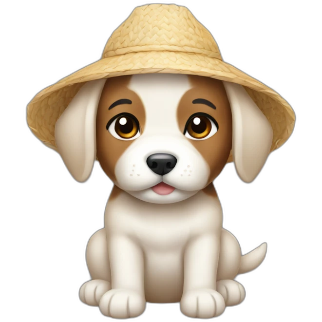 asian rice farmer puppy emoji